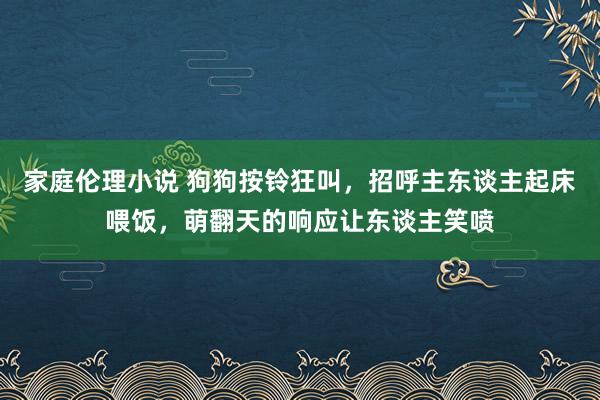 家庭伦理小说 狗狗按铃狂叫，招呼主东谈主起床喂饭，萌翻天的响应让东谈主笑喷