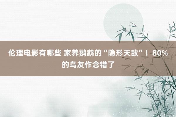 伦理电影有哪些 家养鹦鹉的“隐形天敌”！80%的鸟友作念错了