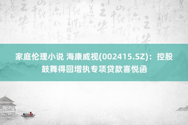 家庭伦理小说 海康威视(002415.SZ)：控股鼓舞得回增执专项贷款喜悦函