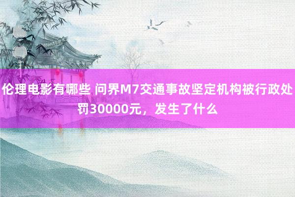 伦理电影有哪些 问界M7交通事故坚定机构被行政处罚30000元，发生了什么