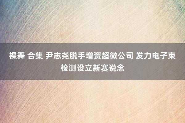 裸舞 合集 尹志尧脱手增资超微公司 发力电子束检测设立新赛说念