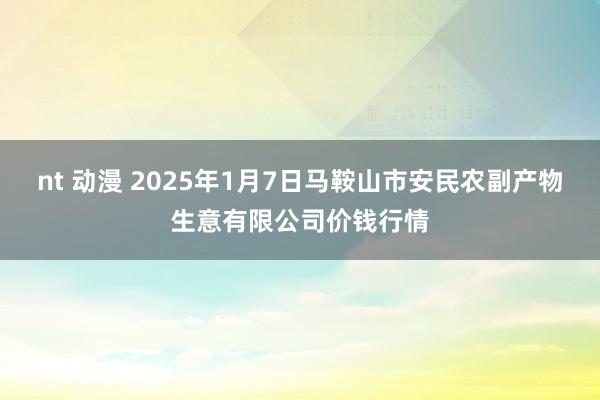 nt 动漫 2025年1月7日马鞍山市安民农副产物生意有限公司价钱行情