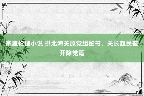 家庭伦理小说 拱北海关原党组秘书、关长赵民被开除党籍