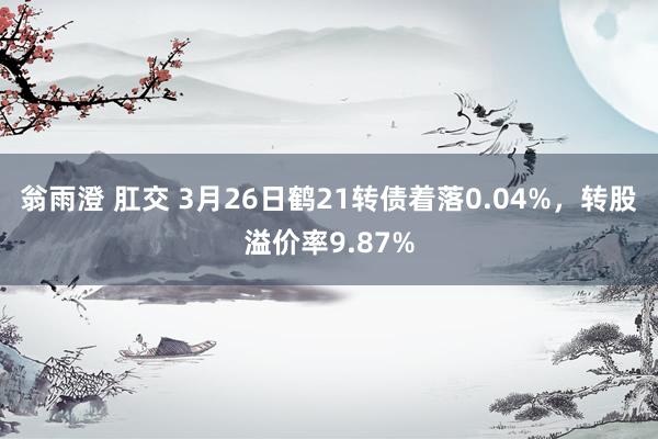 翁雨澄 肛交 3月26日鹤21转债着落0.04%，转股溢价率9.87%