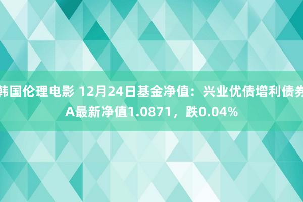 韩国伦理电影 12月24日基金净值：兴业优债增利债券A最新净值1.0871，跌0.04%