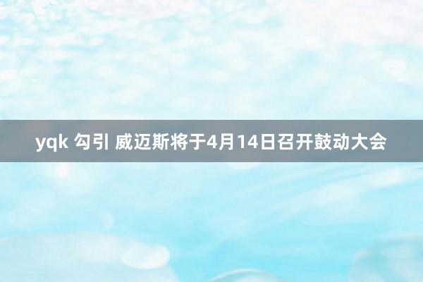yqk 勾引 威迈斯将于4月14日召开鼓动大会