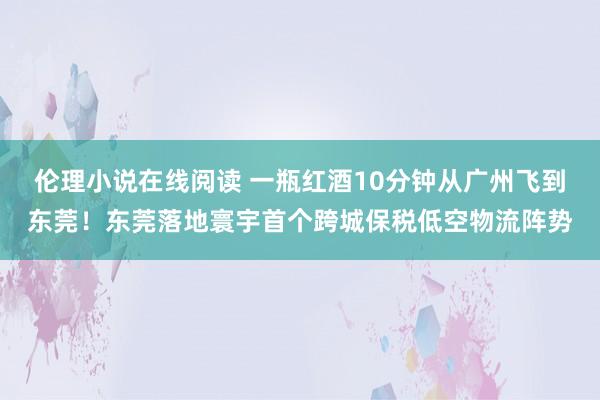 伦理小说在线阅读 一瓶红酒10分钟从广州飞到东莞！东莞落地寰宇首个跨城保税低空物流阵势