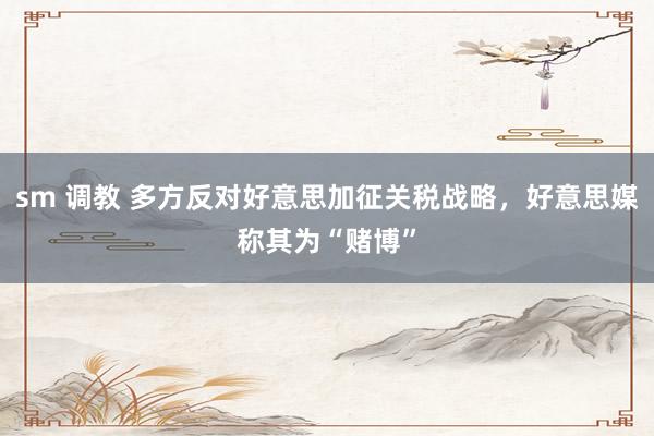 sm 调教 多方反对好意思加征关税战略，好意思媒称其为“赌博”