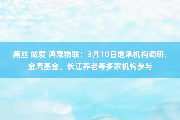 黑丝 做爱 鸿泉物联：3月10日继承机构调研，金鹰基金、长江养老等多家机构参与