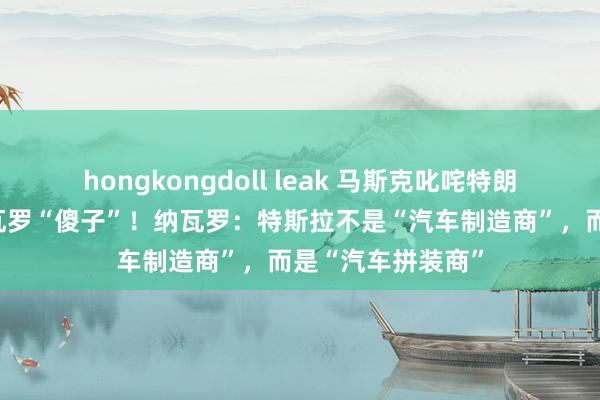 hongkongdoll leak 马斯克叱咤特朗普贸易照应人纳瓦罗“傻子”！纳瓦罗：特斯拉不是“汽车制造商”，而是“汽车拼装商”