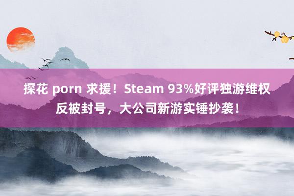 探花 porn 求援！Steam 93%好评独游维权反被封号，大公司新游实锤抄袭！