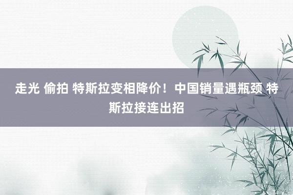 走光 偷拍 特斯拉变相降价！中国销量遇瓶颈 特斯拉接连出招