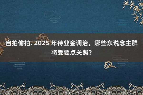 自拍偷拍. 2025 年待业金调治，哪些东说念主群将受要点关照？