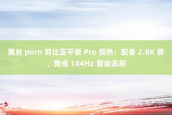 黑丝 porn 努比亚平板 Pro 预热：配备 2.8K 屏、赞成 144Hz 智能高刷